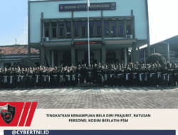 Tingkatkan Kemampuan Bela Diri Prajurit, Ratusan Personel Kodim Berlatih PSM