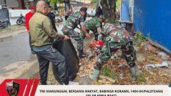TNI MANUNGGAL BERSAMA RAKYAT, BABINSA KORAMIL 1404-04/PALETEANG GELAR KERJA BAKTI