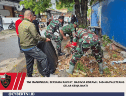 TNI MANUNGGAL BERSAMA RAKYAT, BABINSA KORAMIL 1404-04/PALETEANG GELAR KERJA BAKTI