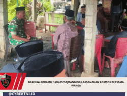 Babinsa Koramil 1406-09/Sajoanging Laksanakan Komsos Bersama Warga