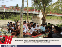 Masyarakat Dusun Setana Gelar Tasyakuran Syukuri Renovasi Jembatan Gantung Garuda Stamelo