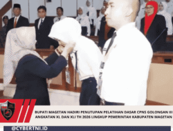 Bupati Magetan Hadiri Penutupan Pelatihan Dasar CPNS Golongan III Angkatan XL dan XLI th 2026 Lingkup Pemerintah Kabupaten Magetan