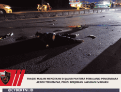 TRAGIS! Malam Mencekam di Jalur Pantura Pemalang: Pengendara Aerox Terhempas, Polisi Berjibaku Lakukan Evakuasi