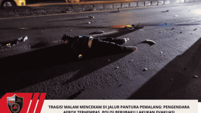 TRAGIS! Malam Mencekam di Jalur Pantura Pemalang: Pengendara Aerox Terhempas, Polisi Berjibaku Lakukan Evakuasi