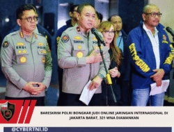 Bareskrim Polri Bongkar Judi Online Jaringan Internasional di Jakarta Barat, 321 WNA Diamankan
