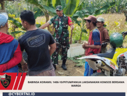 Babinsa Koramil 1406-10/Pitumpanua Laksanakan Komsos Bersama Warga