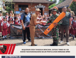 Wujudkan Desa Tangguh Bencana, Satgas TMMD ke-128 Kodim 1623/Karangasem Gelar Penyuluhan Bersama BPBD