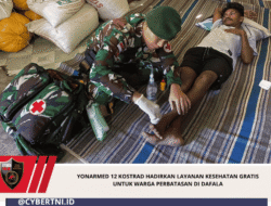 Yonarmed 12 Kostrad Hadirkan Layanan Kesehatan Gratis untuk Warga Perbatasan di Dafala