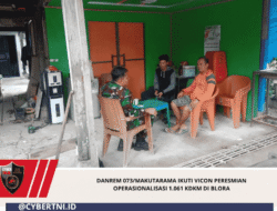DANREM 073/MAKUTARAMA IKUTI VICON PERESMIAN OPERASIONALISASI 1.061 KDKM DI BLORA