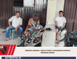 Babinsa Koramil 1406-01/Tempe Laksanakan Komsos Bersama Warga
