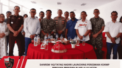 Danrem 142/Tatag Hadiri launching Peresmian KDKMP Bersama Presiden RI melalui Vicon