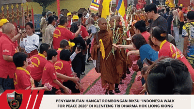 Penyambutan Hangat Rombongan Biksu “Indonesia Walk For Peace 2026” di Klenteng Tri Dharma Hok Liong Kiong Jombang Berlangsung Khidmat dan Penuh Toleransi