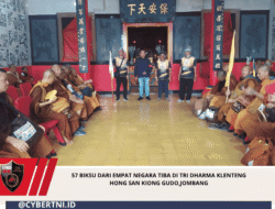 57 Biksu Dari Empat Negara Tiba Di Tri Dharma Klenteng Hong San Kiong Gudo,Jombang