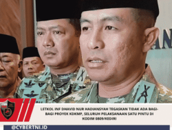 Letkol Inf Dhavid Nur Hadiansyah Tegaskan Tidak Ada Bagi-Bagi Proyek KDKMP, Seluruh Pelaksanaan Satu Pintu di Kodim 0809/Kediri