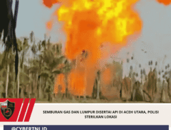 Semburan Gas dan Lumpur Disertai Api di Aceh Utara, Polisi Sterilkan Lokasi