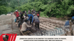 Jembatan Garuda di Kilometer 7 Ds Kaibobu Capai 70 Persen, Konektivitas Desa kaibobu kab. SBB Kian Menguat