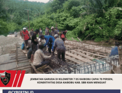 Jembatan Garuda di Kilometer 7 Ds Kaibobu Capai 70 Persen, Konektivitas Desa kaibobu kab. SBB Kian Menguat