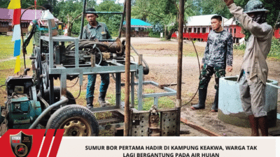 Sumur Bor Pertama Hadir di Kampung Keakwa, Warga Tak Lagi Bergantung pada Air Hujan