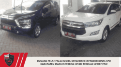 Dugaan Pelat Palsu Mobil Mitsubishi Expander Dinas KPU Kabupaten Madiun Warna Hitam Terkuak Lewat ETLE