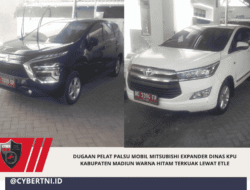 Dugaan Pelat Palsu Mobil Mitsubishi Expander Dinas KPU Kabupaten Madiun Warna Hitam Terkuak Lewat ETLE