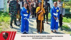 Sinergi TNI-Polri di Skanto Kawal Perayaan Pentakosta Ratusan Jemaat di Keerom