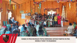 DAMAI DI PEGUNUNGAN PAPUA BERSAMA SATGAS PAMTAS RI-PNG MOBILE YONIF 731/KABARESI