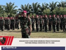 WADANYONIF 8 MAR RESMI MEMBUKA PEKAN STANDARISASI TAMTAMA REMAJA ANGKATAN 45/3 TA. 2026