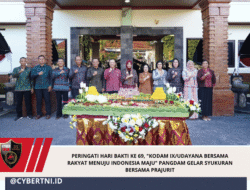 Peringati Hari Bakti Ke 69, “Kodam IX/Udayana Bersama Rakyat Menuju Indonesia Maju” Pangdam Gelar Syukuran Bersama Prajurit
