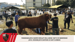 Pangdam Jaya Hadiri Sholat Idul Adha 1447 H di Makodam Jaya, Kodam Jaya Siapkan 23 Sapi Kurban