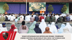 WUJUD KETAKWAAN DAN KEPEDULIAN SESAMA, YONBEKANG 2/MWJ/2 KOSTRAD GELAR SHALAT IDUL ADHA 1447 H/2026 M DAN PROSESI PENYEMBELIHAN HEWAN KURBAN