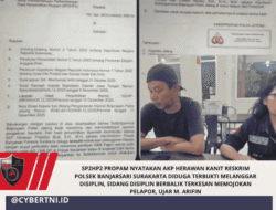 SP2HP2 Propam nyatakan AKP Herawan Kanit Reskrim Polsek Banjarsari Surakarta diduga TERBUKTI MELANGGAR DISIPLIN, Sidang Disiplin berbalik terkesan Memojokan Pelapor, Ujar M. ARIFIN