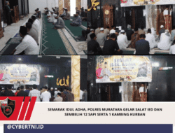 Semarak Idul Adha, Polres Muratara Gelar Salat Ied dan Sembelih 12 Sapi serta 1 Kambing Kurban