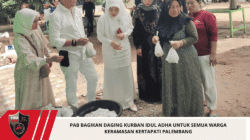 PAB Bagikan Daging kurban Idul Adha Untuk Semua Warga Keramasan Kertapati Palembang