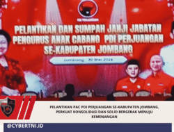 Pelantikan PAC PDI Perjuangan Se-Kabupaten Jombang, Perkuat Konsolidasi dan Solid Bergerak Menuju Kemenangan
