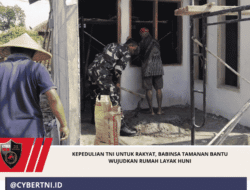 Kepedulian TNI untuk Rakyat, Babinsa Tamanan Bantu Wujudkan Rumah Layak Huni