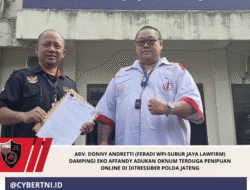 Adv. Donny Andretti (FERADI WPI-SUBUR JAYA LAWFIRM) Dampingi Eko Affandy Adukan Oknum Terduga Penipuan Online di DitResSiber Polda Jateng