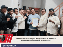 DPD PARTAI NUSANTARA JAYA (PNJ) JAWA TENGAH SERAHKAN MANDAT KEPENGURUSAN DPC TEMANGGUNG