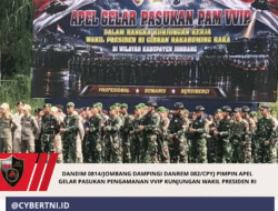 Dandim 0814/Jombang Dampingi Danrem 082/CPYJ Pimpin Apel Gelar Pasukan Pengamanan VVIP Kunjungan Wakil Presiden RI