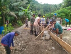 Progres Lanjutan Pembangunan Jembatan Garuda di Desa Kaibobu Berfokus pada Pembuatan Pondasi Oprit