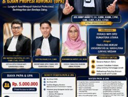PKPA UPA SUMPAH ADVOKAT FERADI WPI DPD SUMATERA UTARA BEKERJASAMA DENGAN UNIVA (MEDAN)