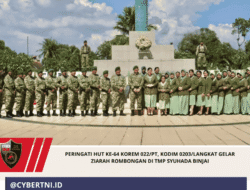 Peringati HUT ke-64 Korem 022/PT, Kodim 0203/Langkat Gelar Ziarah Rombongan di TMP Syuhada Binjai