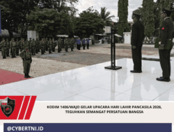 Kodim 1406/Wajo Gelar Upacara Hari Lahir Pancasila 2026, Teguhkan Semangat Persatuan Bangsa
