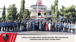 Kodim 1613/Sumba Barat Hadiri Upacara Hari Pancasila di Lapangan Kantor Bupati Sumba Barat
