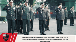 Wadan Kodiklatad Pimpin Upacara Hari Lahir Pancasila 2026, Tegaskan Implementasi Nilai-Nilai Pancasila dalam Pengabdian