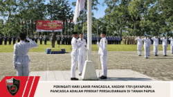 Peringati Hari Lahir Pancasila, Kasdim 1701/Jayapura: Pancasila Adalah Perekat Persaudaraan di Tanah Papua