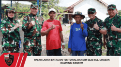 Tinjau Lahan Batalion Teritorial Dandim 0620 Kab. Cirebon Dampingi Danrem