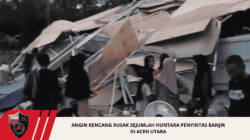 Angin Kencang Rusak Sejumlah Huntara Penyintas Banjir di Aceh Utara