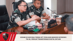 Kodam IX/Udayana Terima MTT Penilaian Mandiri Sistekinfo TNI AD, Perkuat Transformasi Digital Satuan