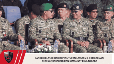 Dankodiklatad Hadiri Penutupan Latsarmil Komcad ASN, Perkuat Karakter dan Semangat Bela Negara