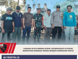 Langkah Nyata Babinsa Kodim 1425/Jeneponto di Pesisir, Bangkitkan Semangat Warga Menjaga Kebersihan Pantai